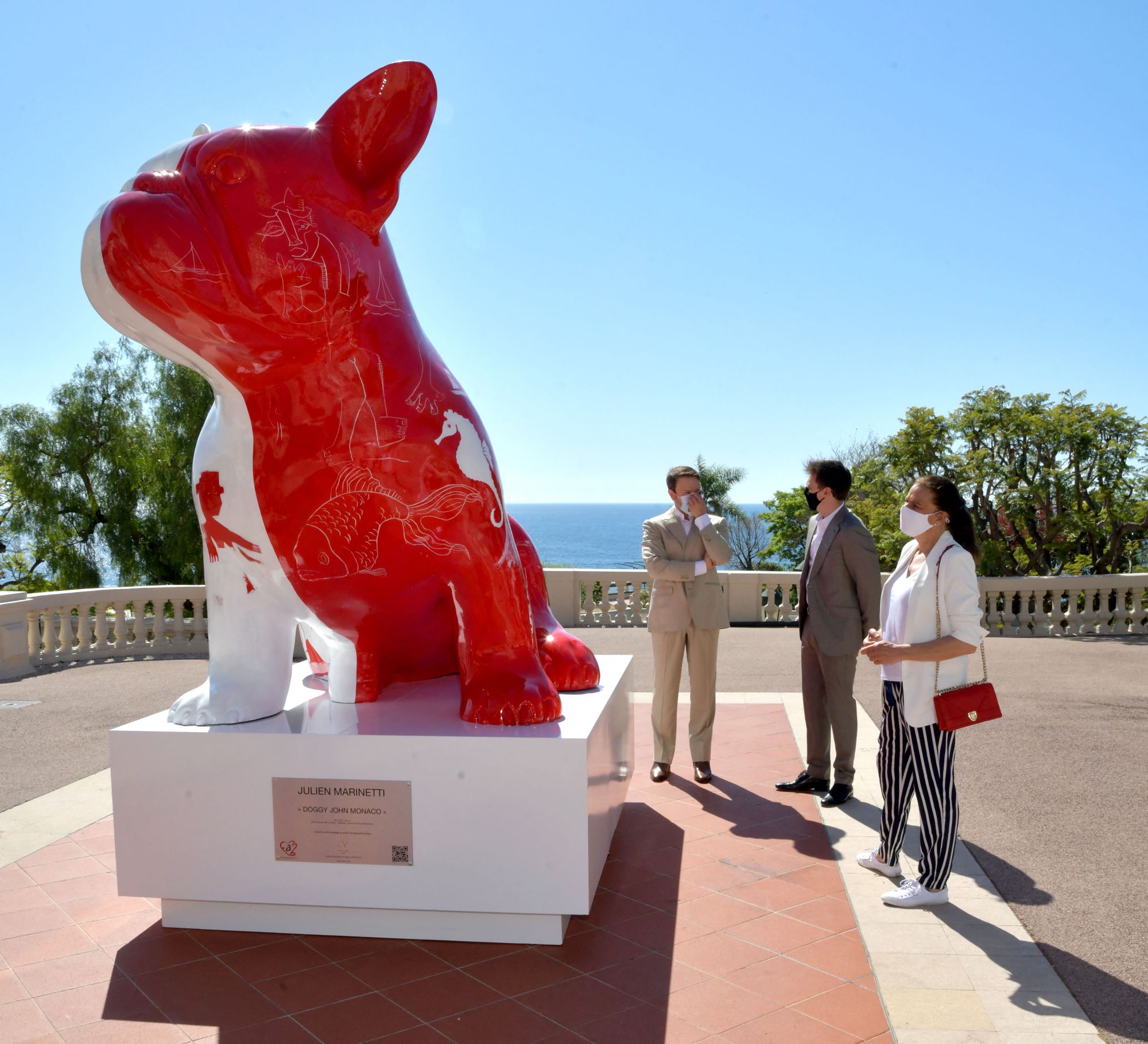 La princesse Stéphanie de Monaco a dédicacé l’œuvre d’art 