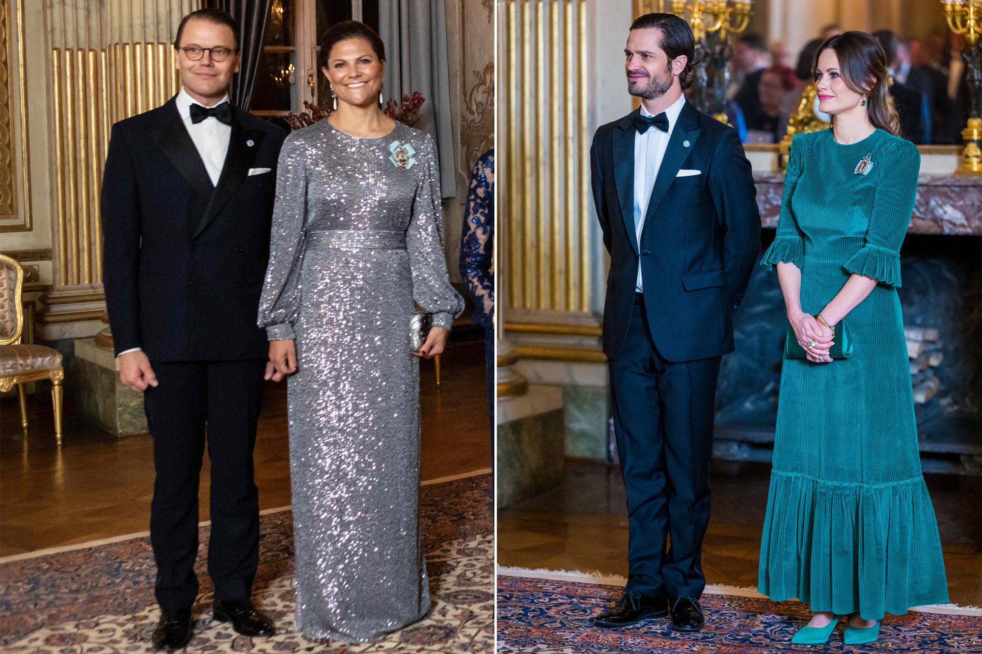 La princesse Victoria dégaine les paillettes, Sofia préfère le velours ...