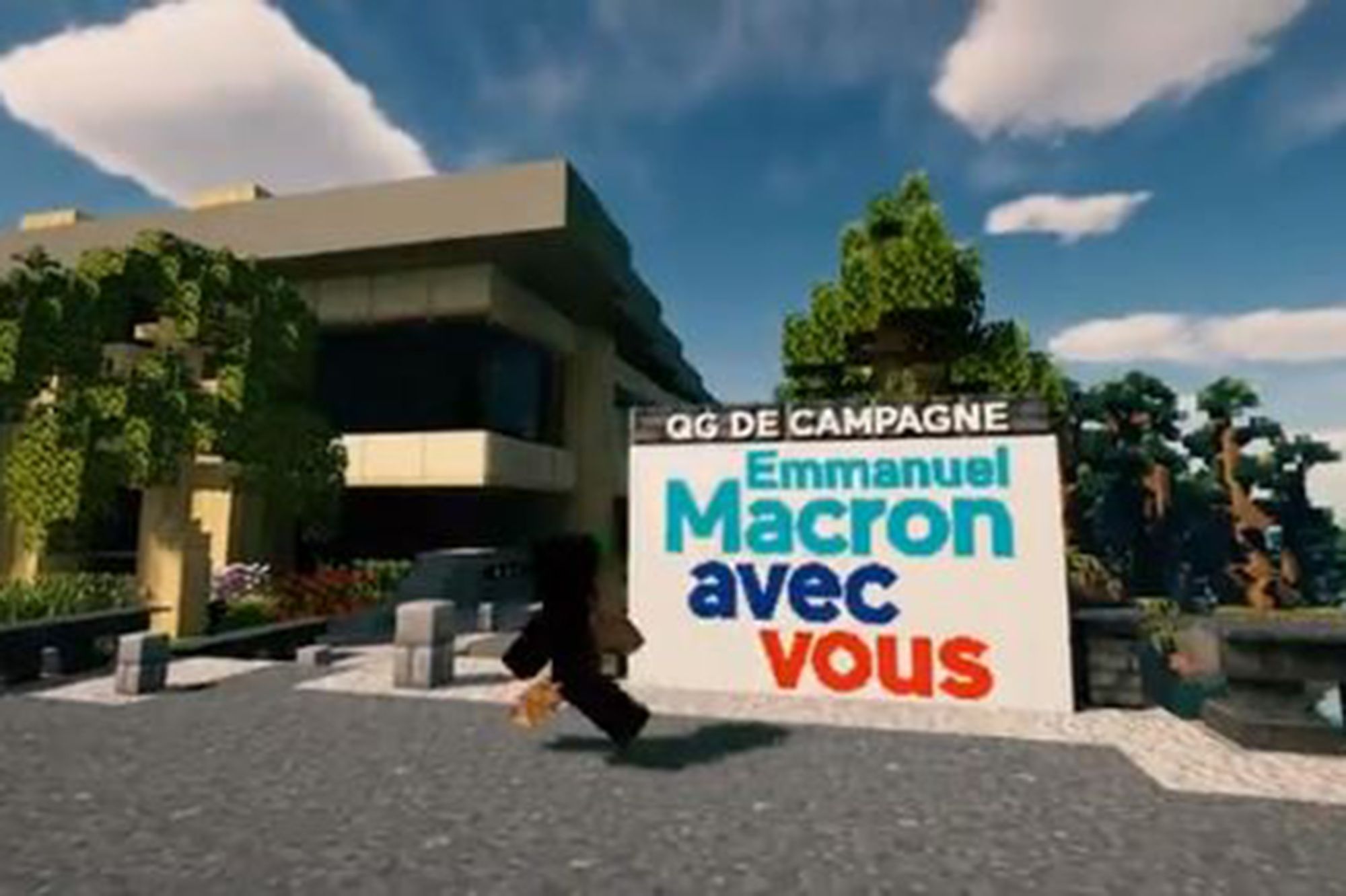 Emmanuel Macron s'invite dans le jeu vidéo Minecraft