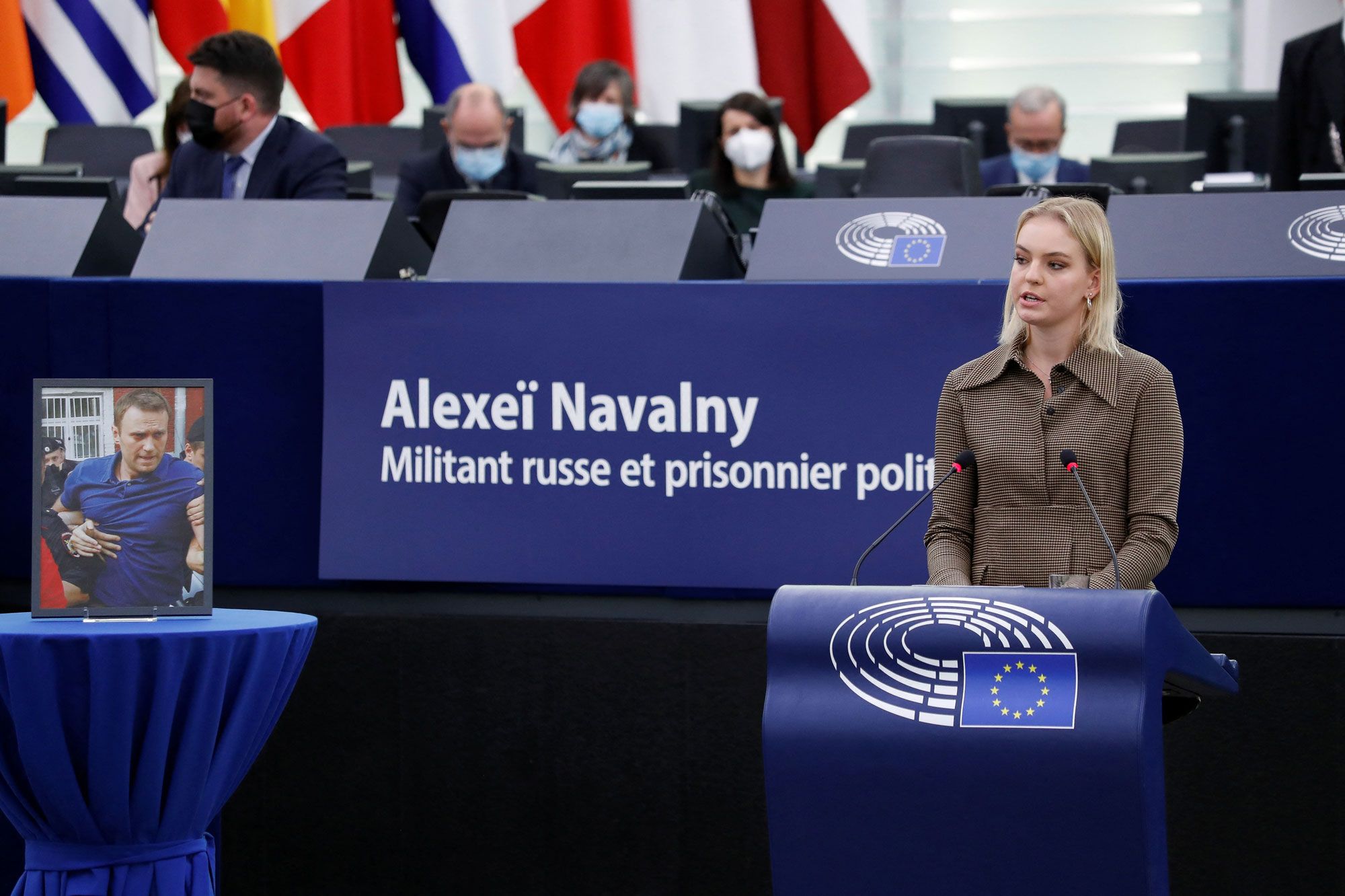 Daria Navalnaya, la fille d’Alexeï Navalny, accepte en son nom le prix ...