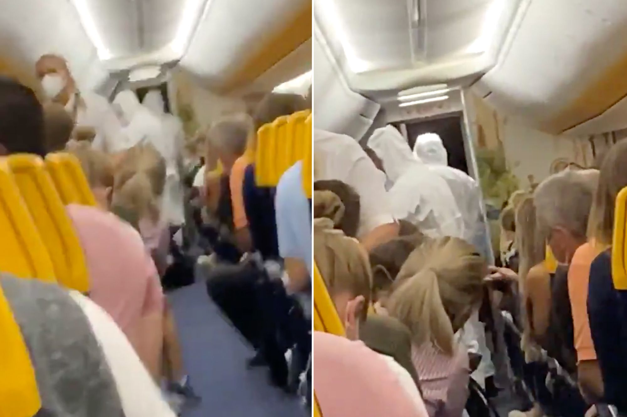 À bord de son avion, un passager reçoit un SMS lui indiquant qu'il est ...