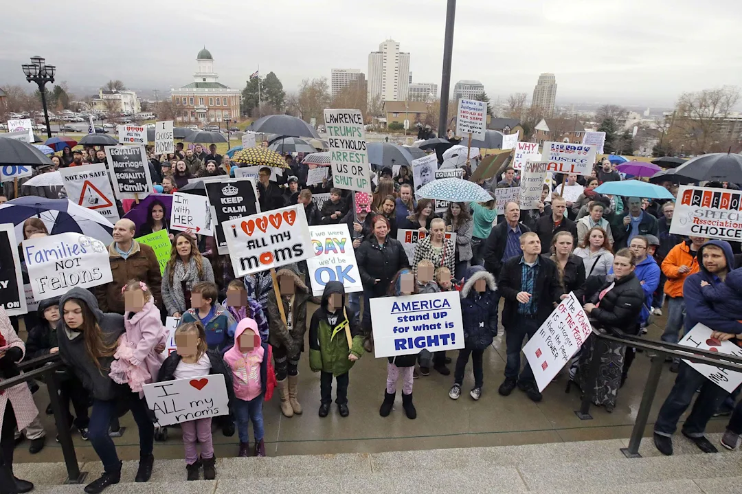 Ut Rx Dans l'Utah, une manifestation pour la polygamie
