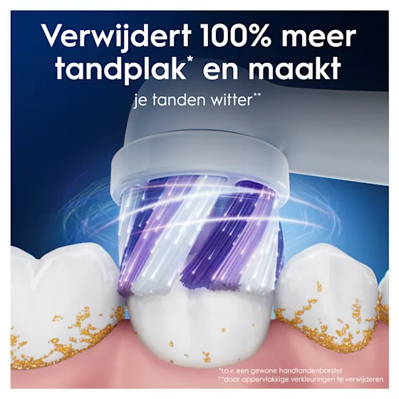 Oral-B iO opzetborstels, Radiant White, verpakking met twee stuks.