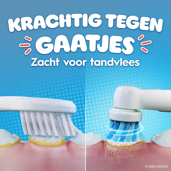 Oral-B PRO Kids opzetborstels Spider-Man 4 stuks, voor 12 maanden zachte reiniging.