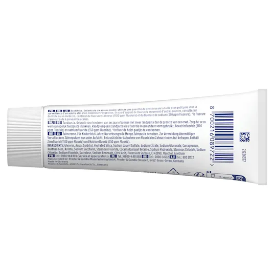 Oral-B Pro-Junior 6-12 tandpasta, met de claim 'Stopt vroege gaatjes en beschermt de dichtheid van de tanden'.