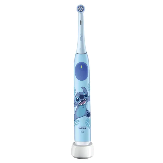 Oral-B iO Kids elektrische tandenborstel met Disney Stitch, aanbevolen voor 6+ jaar en goedgekeurd door EAPD.