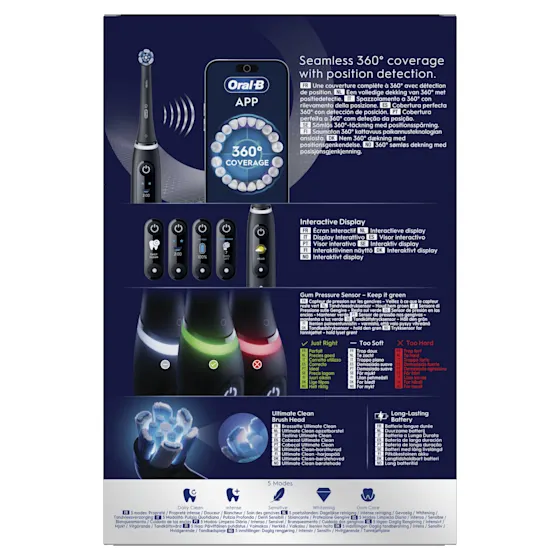 Oral-B iO Series 6N Black Lava Electric Toothbrush + 4 Refills