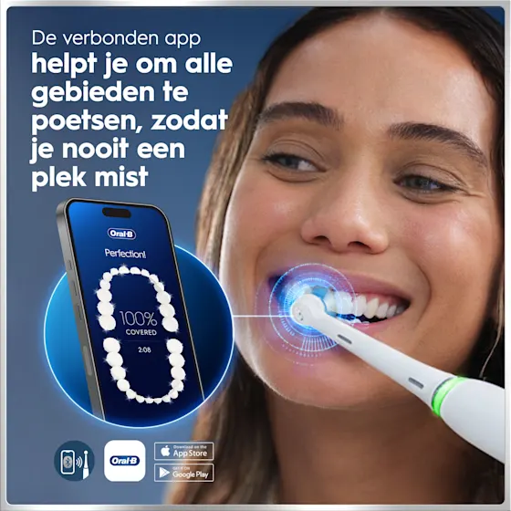 Oral-B iO 6 Elektrische Tandenborstels Wit & Roze Duoverpakking + 8 Opzetborstels