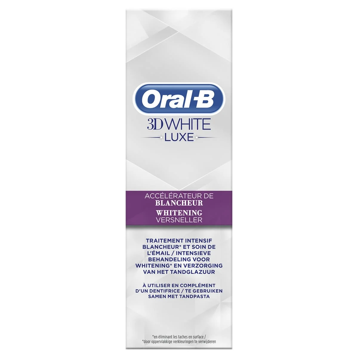 De toezicht houden op Tot ziens 3D White Luxe Whitening Versneller | Oral-B