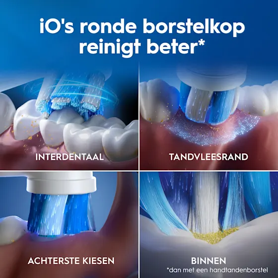 Oral-B iO 3 Elektrische Tandenborstel Blauw + 2 Opzetborstels