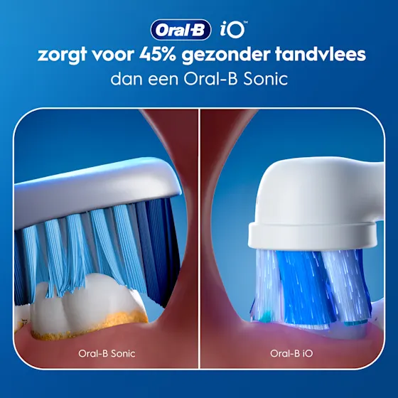 Oral-B iO 3 Elektrische Tandenborstel Blauw + 2 Opzetborstels