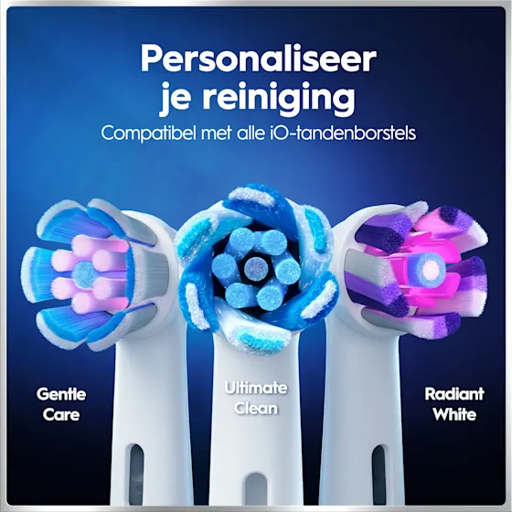 Oral-B iO 6 Elektrische Tandenborstels Wit & Roze Duoverpakking + 8 Opzetborstels