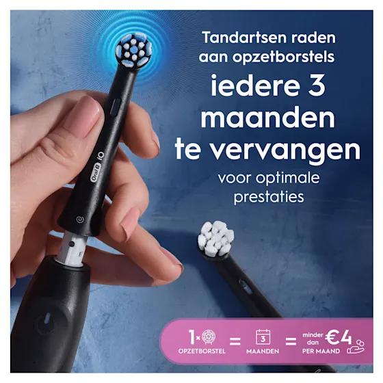 Oral-B iO 2 Elektrische Tandenborstels Zwart & Groen Duoverpakking + 4 Opzetborstels (Gentle Care)