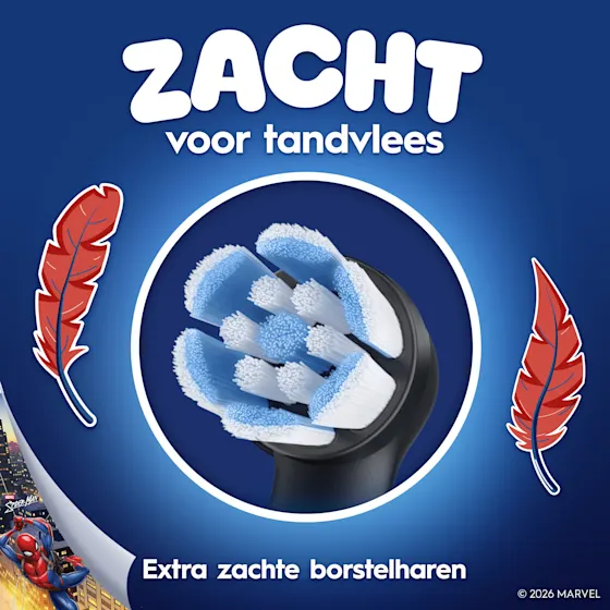 Oral-B iO Kids 6+ Marvel Spiderman opzetborstel voor elektrische tandenborstel, 2 Stuks