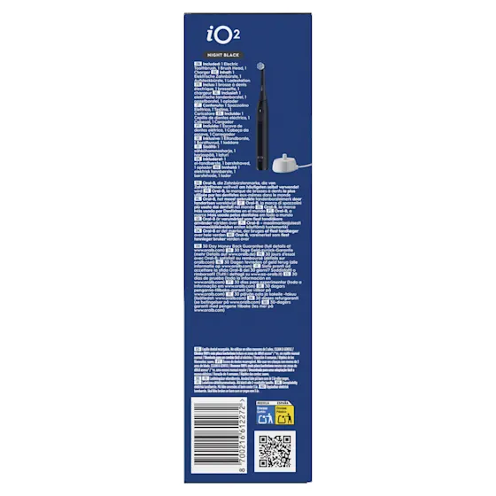 Oral-B iO 2 Elektrische Tandenborstel Zwart + 2 Opzetborstels
