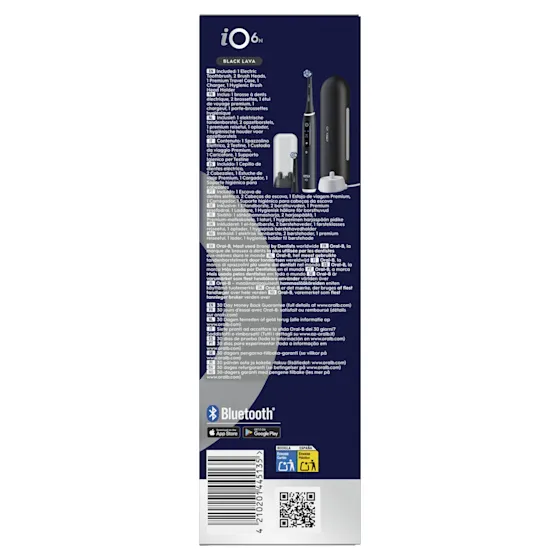Oral-B iO Series 6N Black Lava Electric Toothbrush + 4 Refills