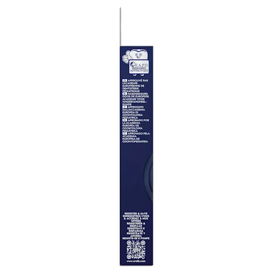 Oral-B iO Kids opzetborstels, Disney Stitch editie, 2 stuks, goedgekeurd door E.A.P.D. en geschikt voor kinderen van 6 jaar en ouder.