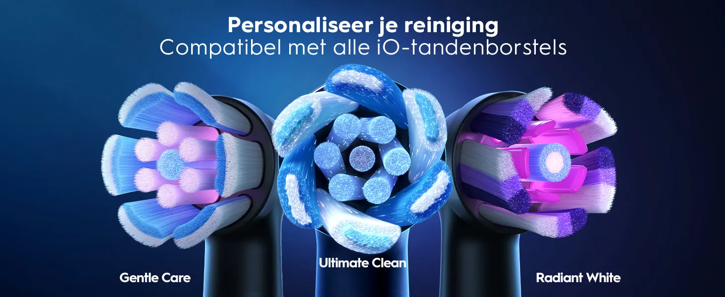 Oral-B iO 6 Elektrische Tandenborstels Zwart & Roze Duoverpakking + 8 Opzetborstels 