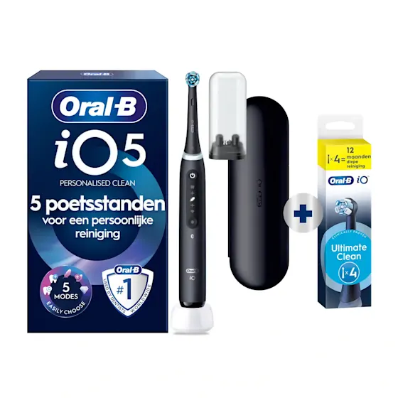 Oral-B iO Series 5N Black Electric Toothbrush + 4 Refills