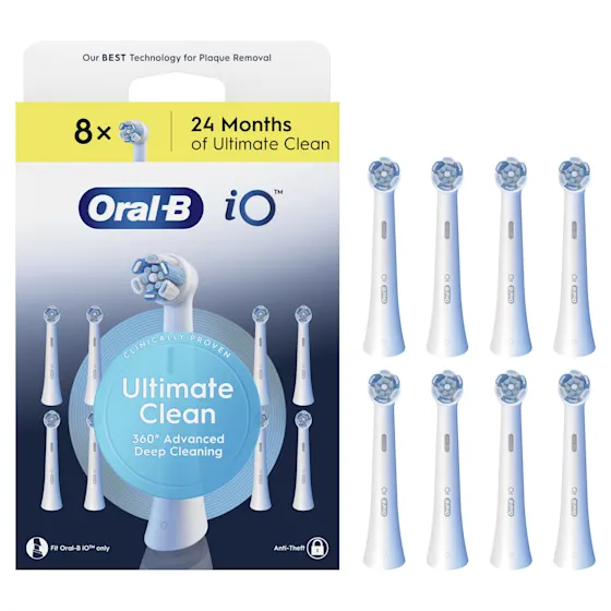 Oral-B iO 6 Elektrische Tandenborstels Wit & Roze Duoverpakking + 8 Opzetborstels