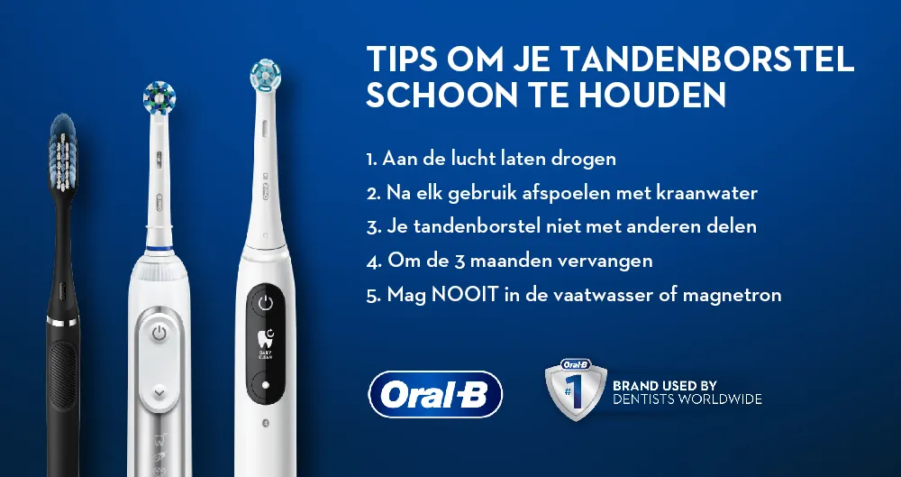 Je elektrische tandenborstel schoonmaken