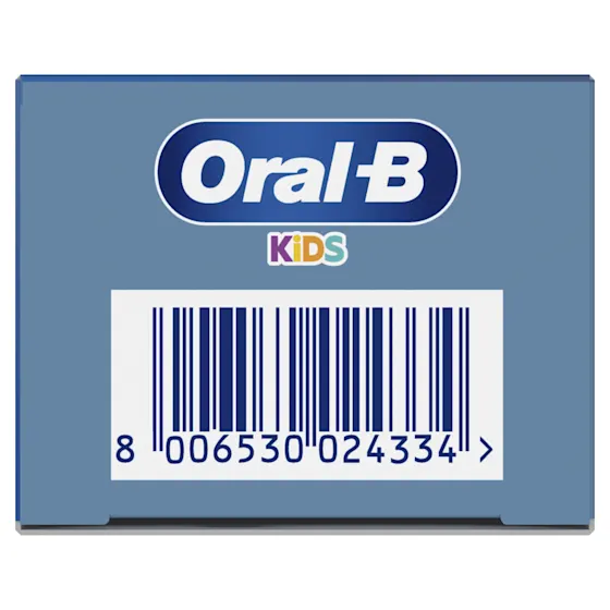 Oral-B Kids tandpasta met fluoride, 24 uur bescherming tegen cariës, en The Lion King afbeelding.