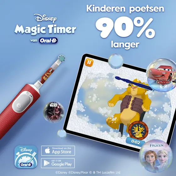 Oral-B PRO Kids elektrische tandenborstel met Disney The Lion King-thema, geschikt voor 3+ en E.A.P.D. goedgekeurd.