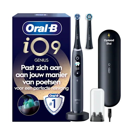 Oral-B iO9N Elektrische Tandenborstel Whitening Bundel, Wit