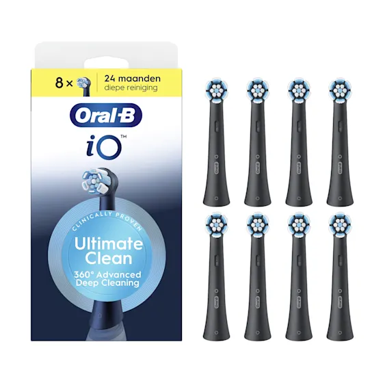 Oral-B iO 9N Elektrische Tandenborstel Zwart & Roze + 8 Opzetborstels