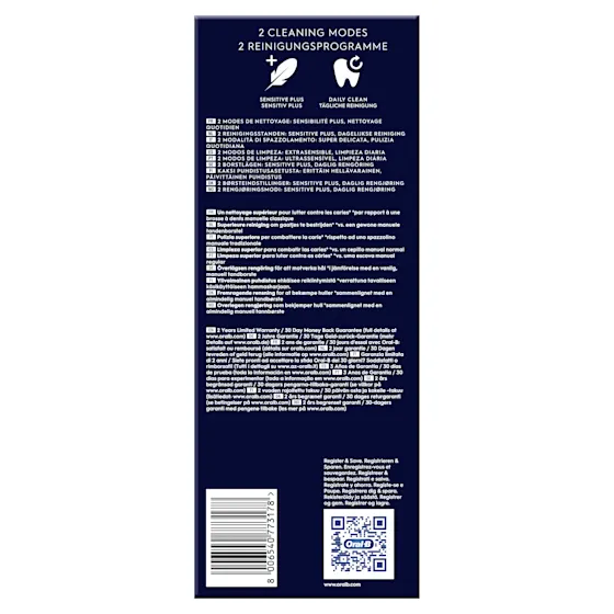 Oral-B Disney Frozen Pro Kids 3+ elektrische tandenborstel, verpakking benadrukt dat deze door tandartsen wereldwijd als nummer 1 wordt gebruikt.