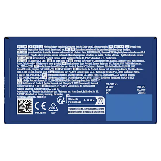 Oral-B iO 2 Elektrische Tandenborstel Zwart + 2 Opzetborstels