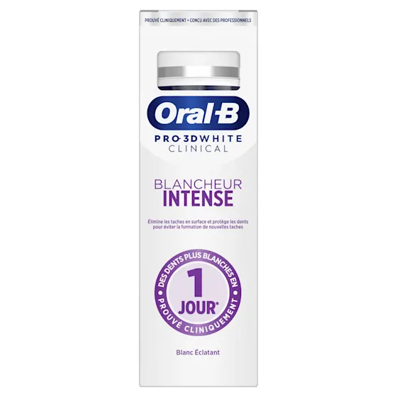 Oral-B Pro 3D Clinical Intensieve Whitening Tandpasta en 4 Zwarte Opzetborstels Bundel