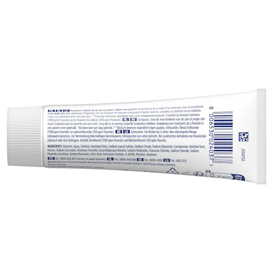 Oral-B Junior-tandpasta, met afbeeldingen van Stitch, biedt 24 uur bescherming tegen gaatjes.