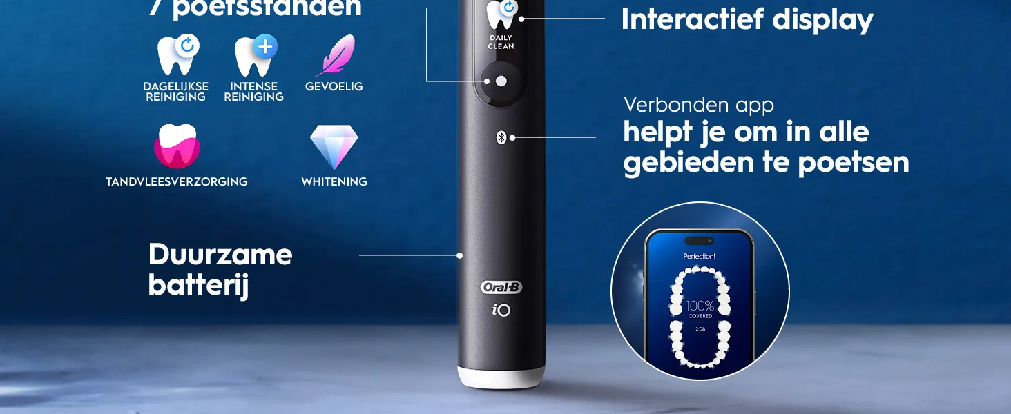 Oral-B iO 6 Elektrische Tandenborstels Zwart & Roze Duoverpakking + 8 Opzetborstels 