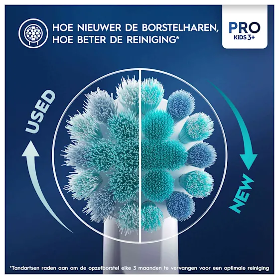 Oral-B Disney Frozen Pro Kids 3+ elektrische tandenborstel, verpakking benadrukt dat deze door tandartsen wereldwijd als nummer 1 wordt gebruikt.