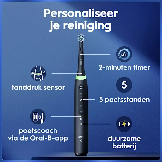 Oral-B iO Series 5N Black Electric Toothbrush + 4 Refills