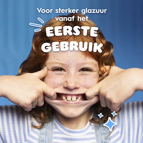 Oral-B Junior-tandpasta, met afbeeldingen van Stitch, biedt 24 uur bescherming tegen gaatjes.
