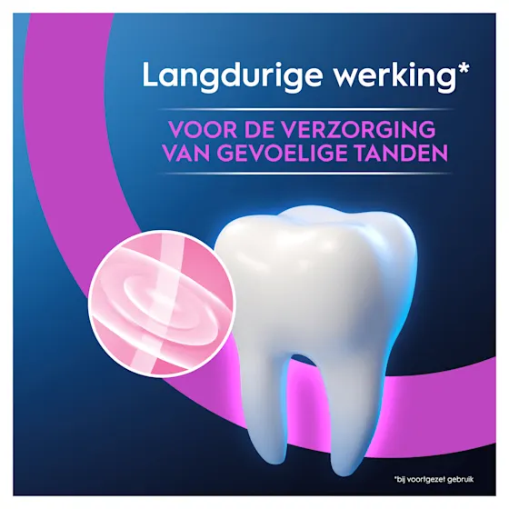 Oral-B Professional tandpasta voor gevoelige tanden, met de claim 'Bescherming tegen Gevoeligheid'.