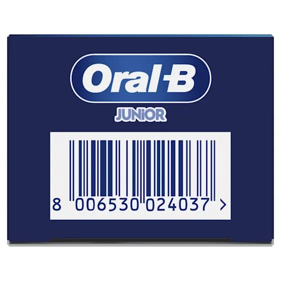Oral-B Junior-tandpasta, met afbeeldingen van Stitch, biedt 24 uur bescherming tegen gaatjes.