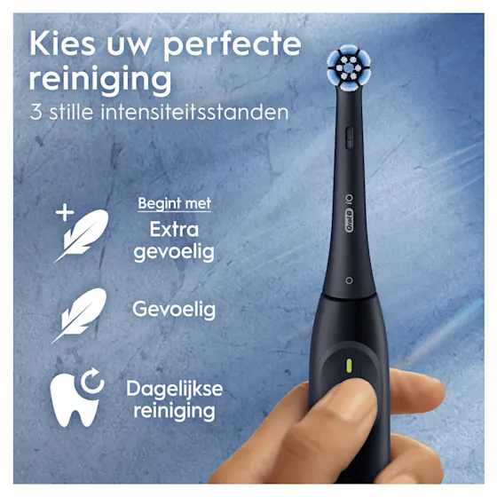 Oral-B iO 2 Elektrische Tandenborstel Zwart + 2 Opzetborstels