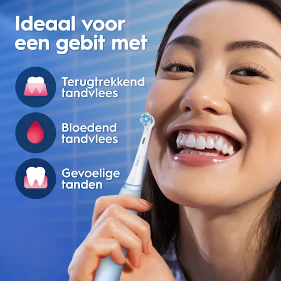 Oral-B iO 3 Elektrische Tandenborstel Blauw + 2 Opzetborstels