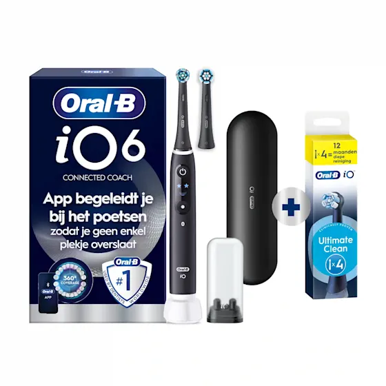 Oral-B iO Series 6N Black Lava Electric Toothbrush + 4 Refills