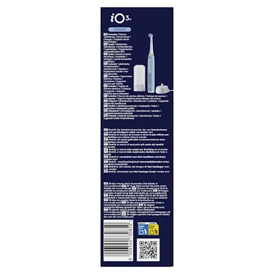 Oral-B iO 3 Elektrische Tandenborstel Blauw + 2 Opzetborstels