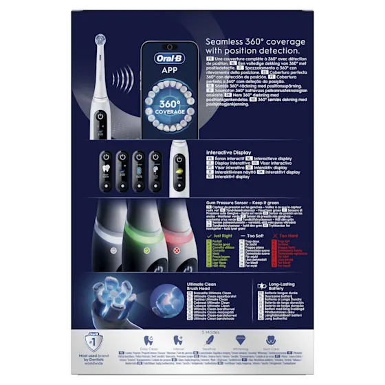 Oral-B iO 6 Elektrische Tandenborstels Wit & Roze Duoverpakking + 8 Opzetborstels