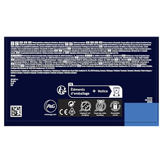 Oral-B Disney Frozen Pro Kids 3+ elektrische tandenborstel, verpakking benadrukt dat deze door tandartsen wereldwijd als nummer 1 wordt gebruikt.
