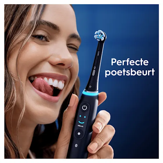 Oral-B iO 3 Elektrische Tandenborstel Zwart & Blauw + 4 Opzetborstels