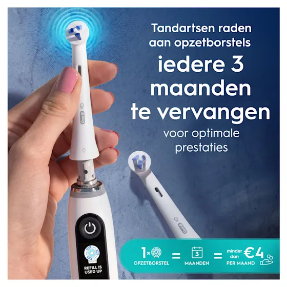 Oral-B iO opzetborstels voor interdentale reiniging, verpakking met 2 stuks.