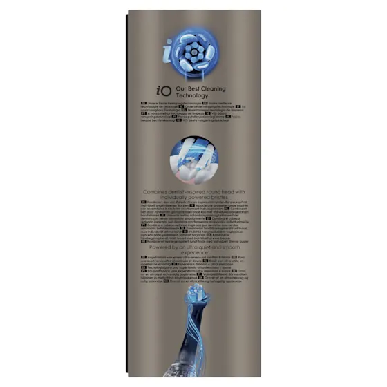 Oral-B iO 10 Ultimate Lunar Gold elektrische tandenborstel, special edition, met oplaad etui en iOsense magnetische oplader.