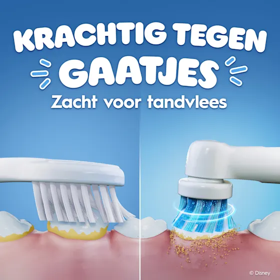 Oral-B Kids Pro opzetborstels met Disney Frozen-design, verpakking met 4 stuks voor 12 maanden gebruik.