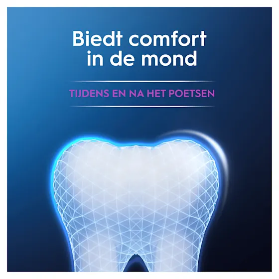 Oral-B Professional tandpasta voor gevoelige tanden, met de claim 'Bescherming tegen Gevoeligheid'.